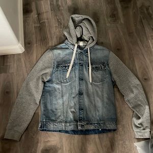 Denim hoodie jacket